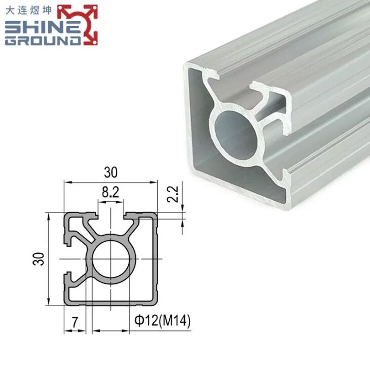 3030 T-Slot Aluminum Profile With 2 Slots